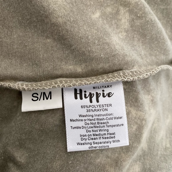 Hippie Military Cold Shoulder Top - Picture 5 of 5